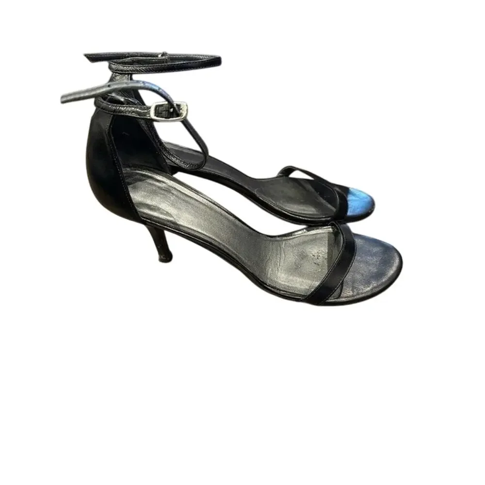 Stuart Weitzman Women’s 8.5 Black Open Toed High Heeled Shoes